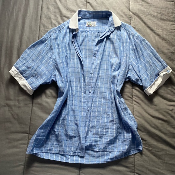 vintage blue button down size m - Picture 1 of 4